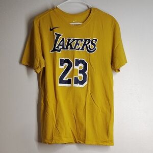Nike Gold Lakers Tee with Number 23